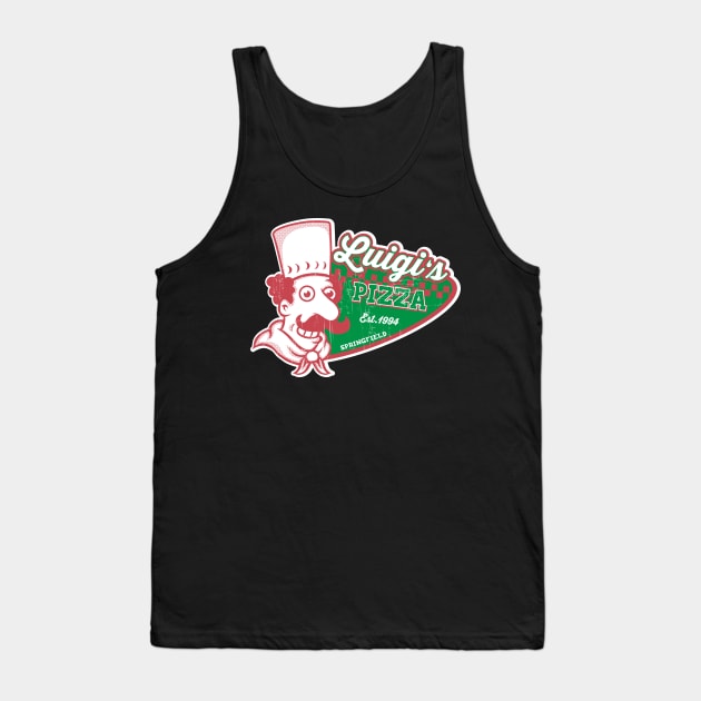 Luigi's Pizza Tank Top by carloj1956